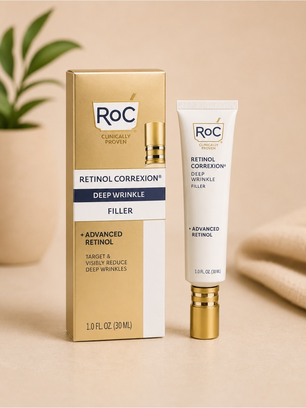 RoC Retinol Correxion Deep Wrinkle Filler +Advanced Retinol - 1 oz New Box